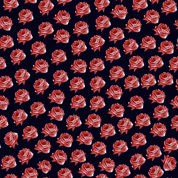 Romantik sorunsuz doku. Koyu mavi arka plan üzerinde izole kırmızı gül.