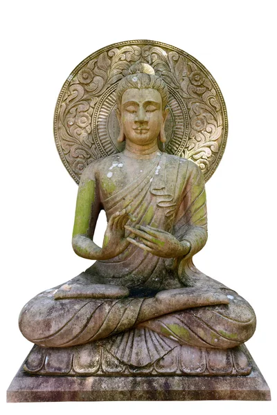 Buda heykeli izole beyaz zemin üzerine. — Stok fotoğraf