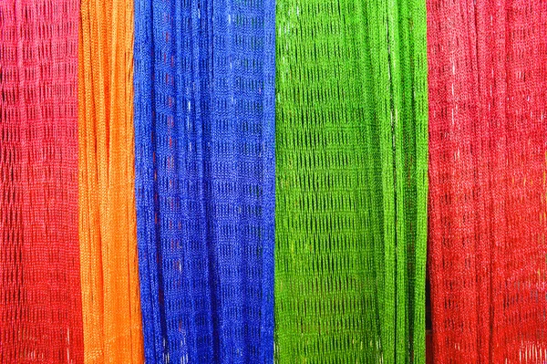 Colourful Hammock interlace from nylon — Stock Photo, Image