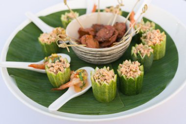 Lezzetli meze parti hizmet.