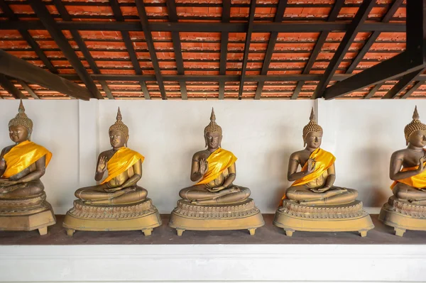 Brass Buddhas image. — Stock Photo, Image