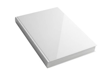 Resim, yüzeyinde hafif bir yansıması olan beyaz parlak dikdörtgen bir nesne tasvir ediyor. Nesne, sol tarafı izleyiciye daha yakın ve sağ tarafı daha uzak olan bir açıyla konumlandırılmıştır. Nesnenin düz ve düz kenarları var..