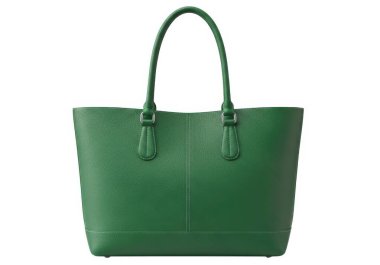 Bu resim zarif bir nane yeşili çanta gösteriyor. Kumaşlı bir malzemeden yapılmış, muhtemelen tuvalden ya da benzer bir kumaştan. Poşette dayanıklılık için metal donanımla tutturulmuş iki sağlam ergonomik kol bulunuyor. Geniş bir ana bölmesi var.,