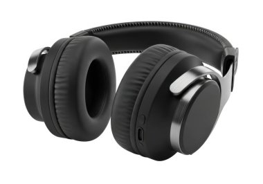 Görüntü, konfor için yastıklı siyah bir kulaklık, sağ kulaklıkta mikrofon eklentisi ve katlanabilir bir tasarım gösteriyor. Saç bandı ayarlanabilir ve kulaklık daha iyi ses yalıtımı için büyük.