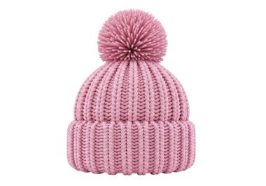 Görüntü rahat, açık pembe örülmüş bir bereyi gösteriyor. Kaburgalı bir dokusu var. Berenin tepesinde kalın, tüylü bir ponpon var, eğlenceli bir dokunuş ekliyor. Yumuşak, sıcak bir iplikten yapılmış gibi görünüyor. Soğuk hava için ideal ve ikisine de uygun.