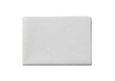 Bu resim, ağırlıklı olarak beyaz olan parlak, minimalist bir cüzdanı gösteriyor. Cüzdan ince ve küçük görünüyor. Nakit, kart ve kimlik gibi önemli eşyaları taşımak için ideal. Tasarımı basit ve işlevseldir.