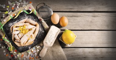 tipik İtalyan karnaval tatlı crostoli