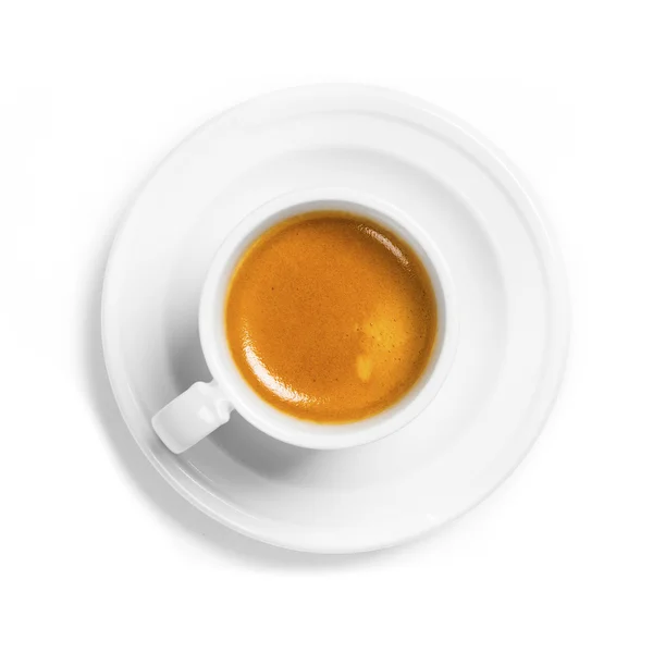 Ottimo espresso servito in tazza bianca — Foto Stock