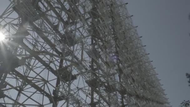 Tchernobyl Pistes Caméra Long Côté Station Radar Massive Duga Dans — Video