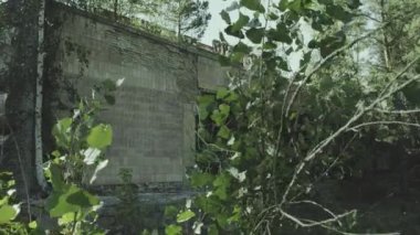 Pripyat, Çernobil 'deki terk edilmiş Prometey sinemasını gösteren kamera slaytları. Notlandırılmış Günlük Kaydı Görüntüsü