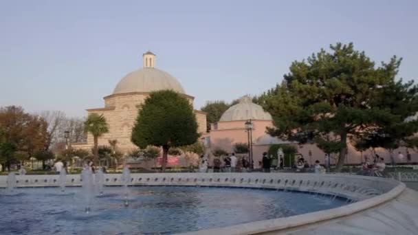 Pan Klipp Från Ayasofya Hurrem Sultan Hamam Till Hagia Sophia — Stockvideo