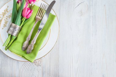 Bahar tatili veya kutlama için şenlikli bir yer; Vintag