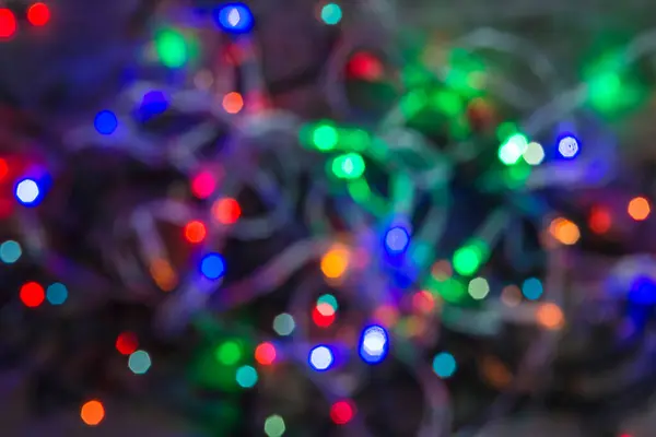 Fondo Luces Navidad Luces Borrosas — Foto de Stock