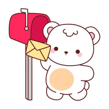 Tatlı ayı kış ikonunun resmi. Bear Winter iletiyi posta kutusuyla gönder