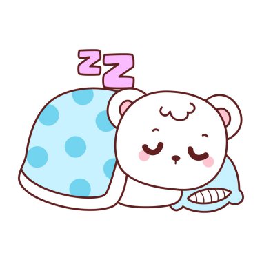 Tatlı ayı kış ikonunun resmi. Ayı kışı uyuyordu.