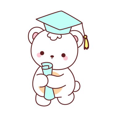 Tatlı ayı kış ikonunun resmi. Ayı kışı mezuniyetti.