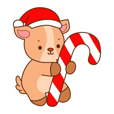 Şirin keçi hayvan simgesi çıkartmaları. Keçi çubuk şeker getir.