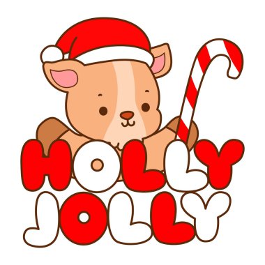 Şirin keçi hayvan simgesi çıkartmaları. Kutsanmış neşeli metin ile keçi