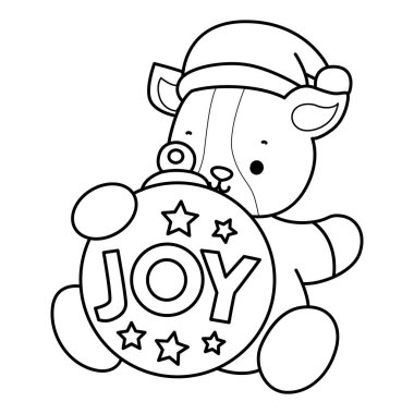 Sevimli keçi hayvan ikonu Cadılar Bayramı çıkartmalarının renkli sayfaları. Keçi Çizgisi