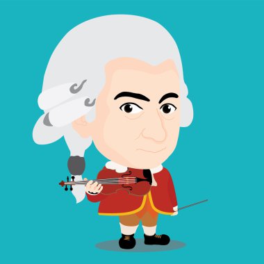 Character of Wolfgang Amadeus Mozart clipart