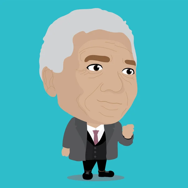 Carácter de Nelson Mandela — Vector de stock