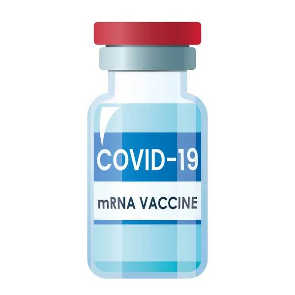 Covid Injectieflacon Met Vaccin Het Concept Van Preventie Van Coronavirusziekten — Stockvector