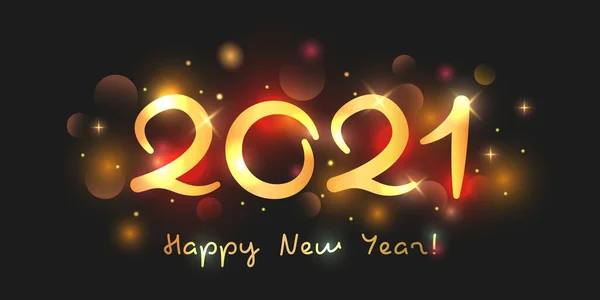 Εορταστική κάρτα νέου έτους ευτυχισμένο το νέο έτος 2021. — Διανυσματικό Αρχείο