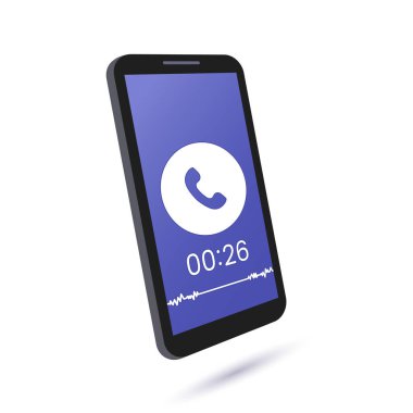 Telefon görüşmesi kaydı. Bir akıllı telefona çağrı.