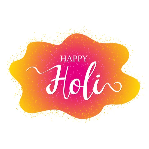 Světlá Indická Slavnost Gulaal Powder Color Slavnostní Happy Holi Karta — Stockový vektor