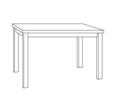 Beyaz arkaplanda doğrusal bir tablo simgesi. vektör çizimi izole edildi