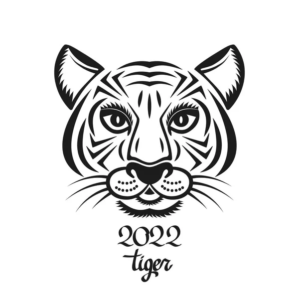 Геометричний Символ Тигра 2022 Року Китайська Концепція Нового Року Знаків — стоковий вектор