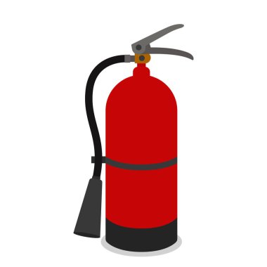 red balloon with foam for extinguishing the fire. fire extinguisher icon isolated on white background. vector