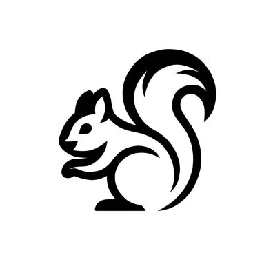 şirin sincap hayvan çizgi film stili ikon vektör çizimi tasarımı