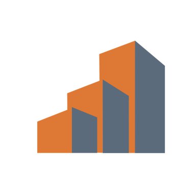 Beyaz arkaplanda iş grafiği simgesi