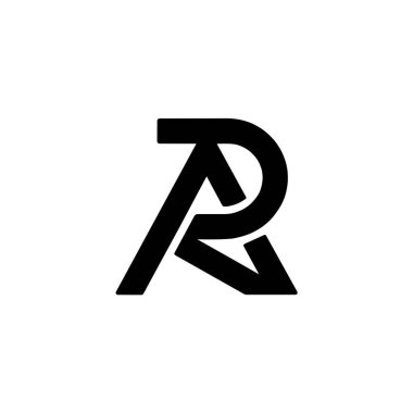 R harfi logo tasarım şablonu