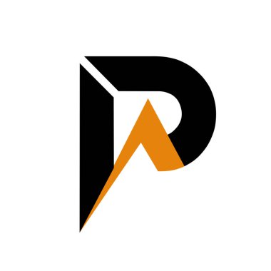 P Harfi Logo Tasarım Şablonu