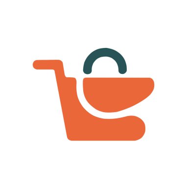 Alışveriş sepetinin, sepetin, sepetin, mağaza ikonunun ve sembol stoğunun vektör tasarımı. Web tasarım ögesi,