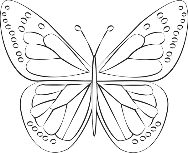 Vector dibujo lazo mariposa — Vector de stock