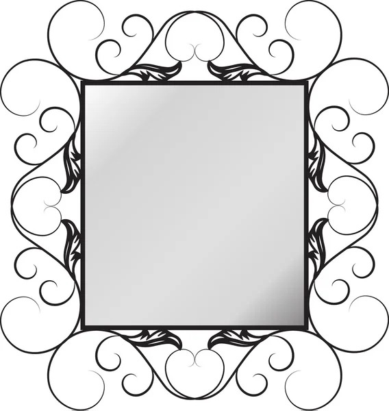 Forged mirror frame — Stock Vector