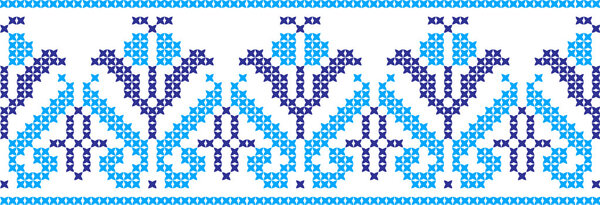 Embroidered pattern on transparent background