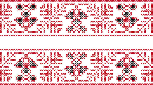 Embroidered pattern on transparent background