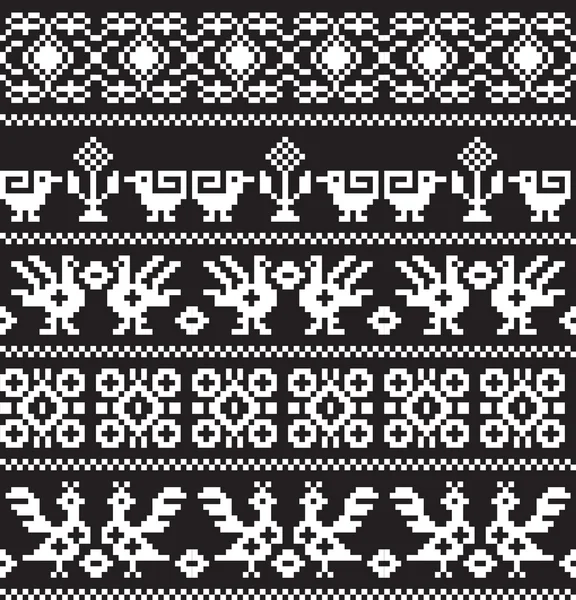 Pixel motif sans couture Aztèques — Image vectorielle