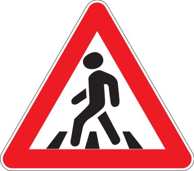 Uyarı işaretleri yaya geçidi