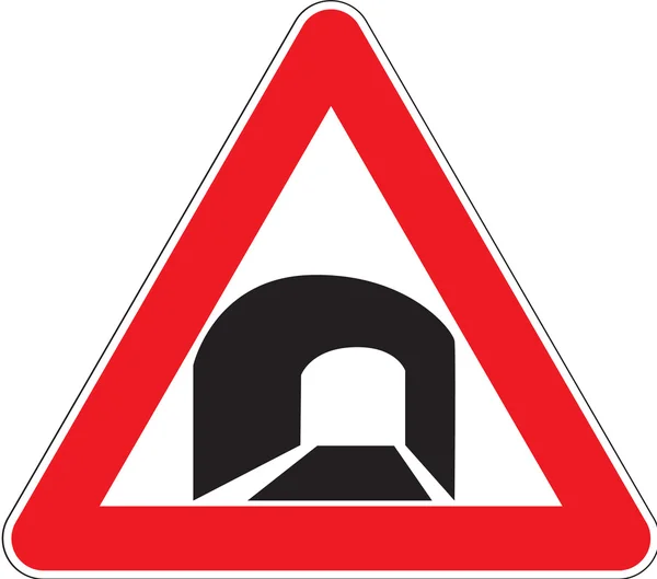 Znaki ostrzegawcze tunelu — Wektor stockowy