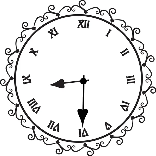 Поддельный эскиз часов — стоковый вектор