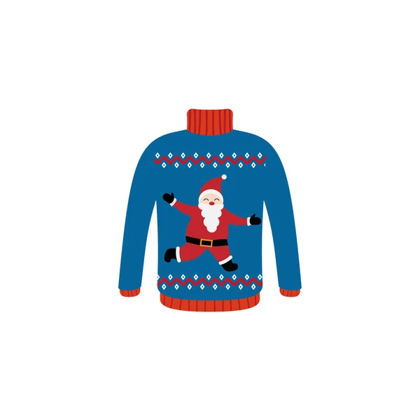 Vektorhässliche Pullover Für Die Weihnachtsfeier Gestrickte Pullover Mit Wintermuster Esp — Stockvektor