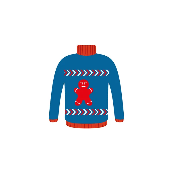 크리스마스 파티에서 스웨터를 입었어 무늬를 뜨개질 선수들 — 스톡 벡터