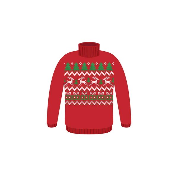 Vector Suéteres Feos Para Fiesta Navidad Jersey Punto Con Patrones — Vector de stock