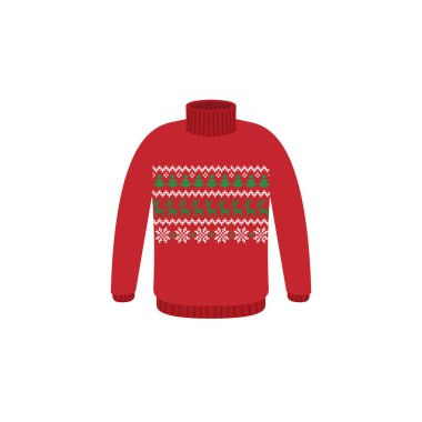 Noel partisi için çirkin kazaklar. Kış desenli örülü kazaklar.