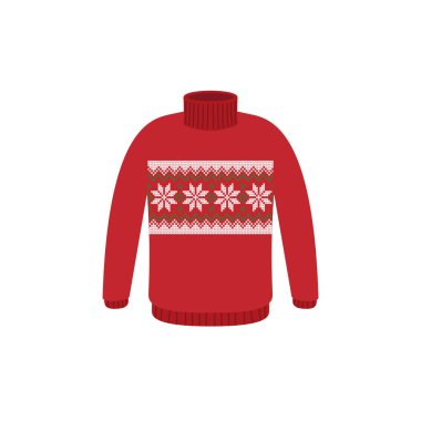 Noel partisi için çirkin kazaklar. Kış desenli örülü kazaklar.